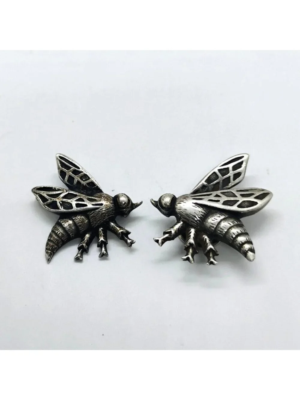 Vtg Sterling Silver Bee Wasp Jewelry Lot Pendant Brooch/Pin Pocket/Shoe Charm